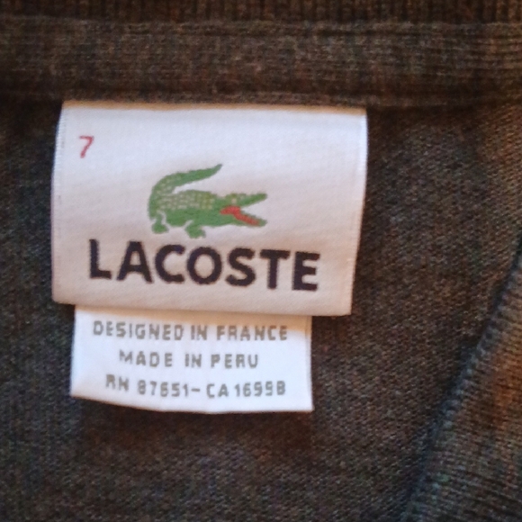 Lacoste Gray Long Sleeve Polo Shirt Classic Style - Picture 2 of 7